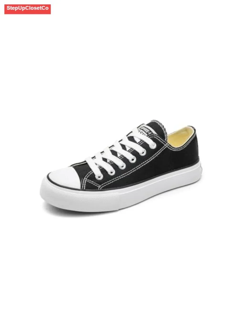 Women's Low-Top Canvas Lace-Up Sneakers, Breathable Casual Walking Shoes